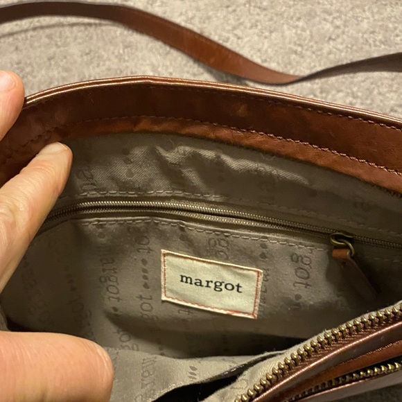 Margot New York Brown Leather Crossbody Bag - Picture 3 of 6